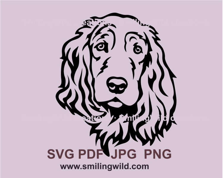 peeking cocker spaniels's face svg clip art design illustration