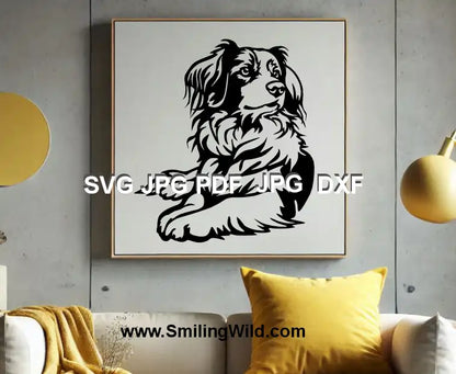 Cute Kooikerhondje dog full-body vector clipart for digital download – ideal for laser cutting, vinyl, wood, and leather crafts