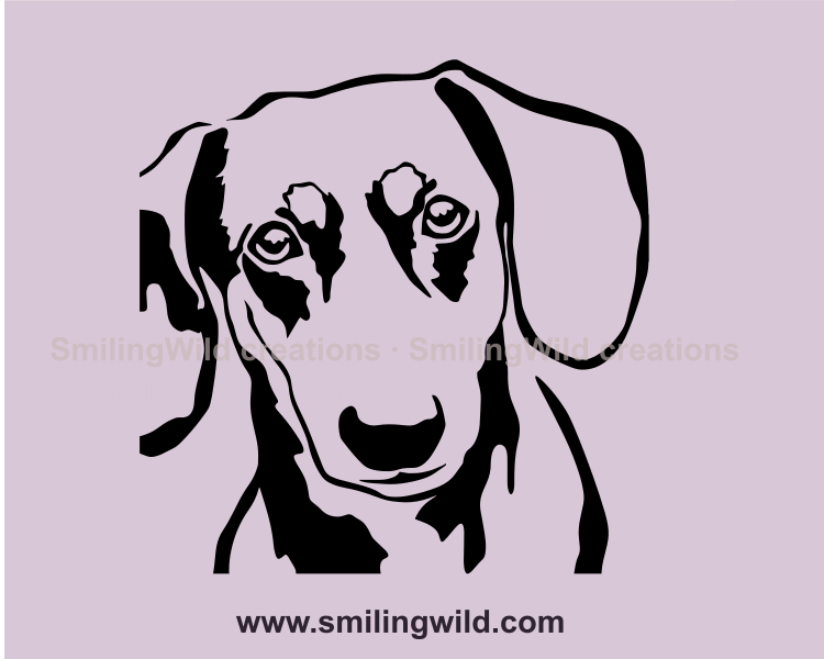 dachshund cuttble design with transparent background