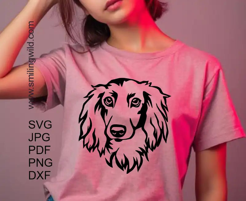 Dachshund Face digital design made as svg png and dxf cliprat graphic cutting file for Cricut, Silbhouette and laser