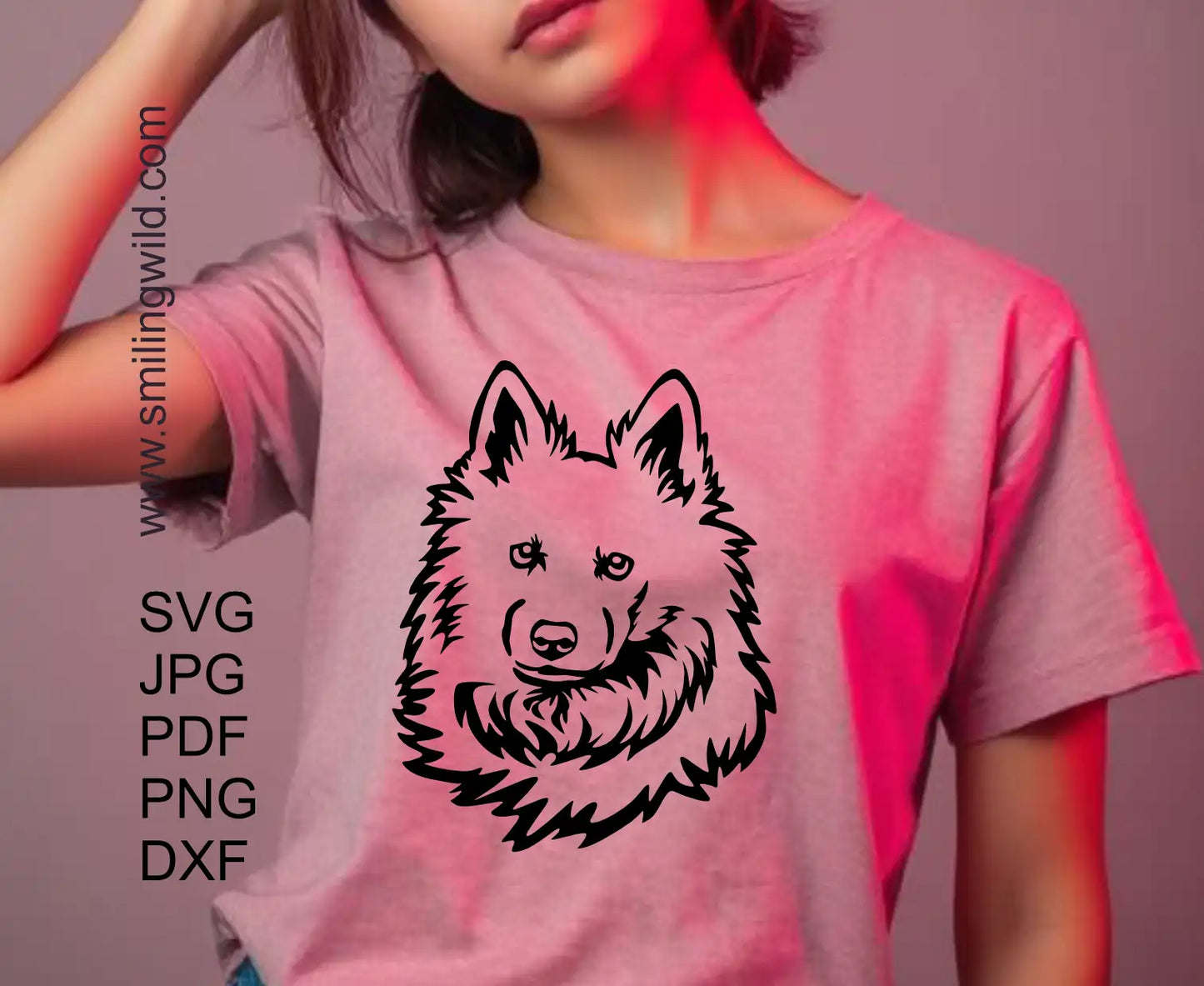 Realistic Danish spitz svg graphic clipart design preview image