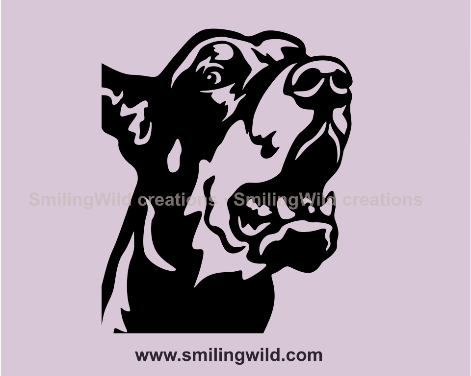 doberman pinscher clip art close up format