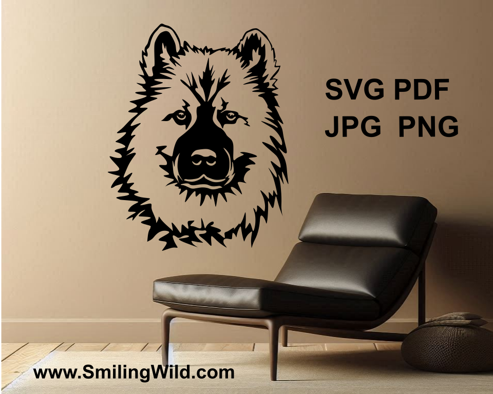 eurasier dog breed digital desing made in wall sticker