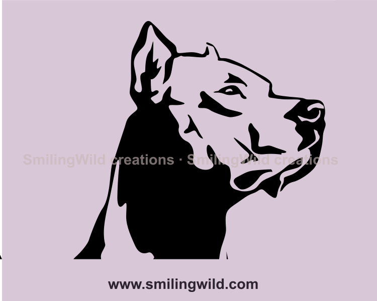 dogo argentino head clip art design