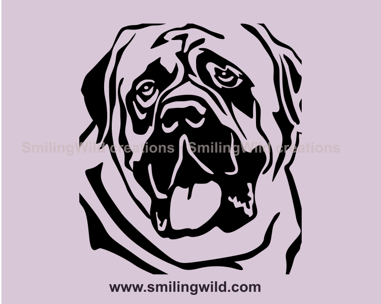 english mastiff cuttable graphic art