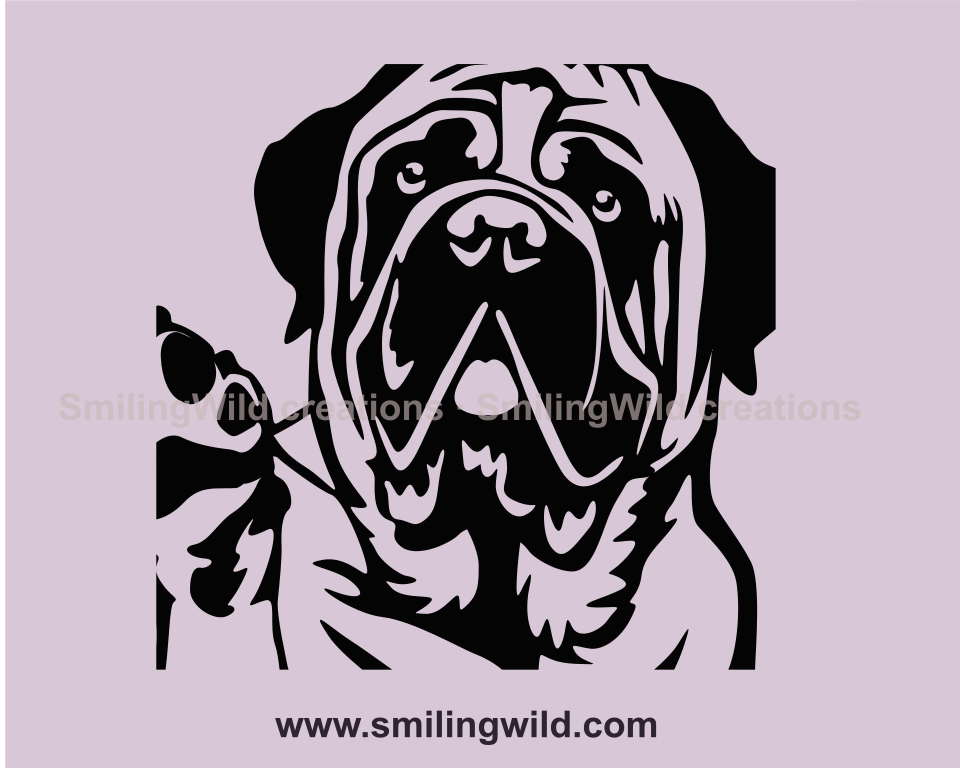 english mastiff face cuttable arwork