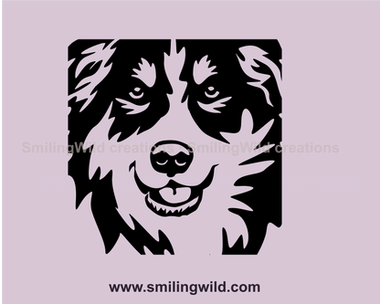 english shepherd cuttable close up frame