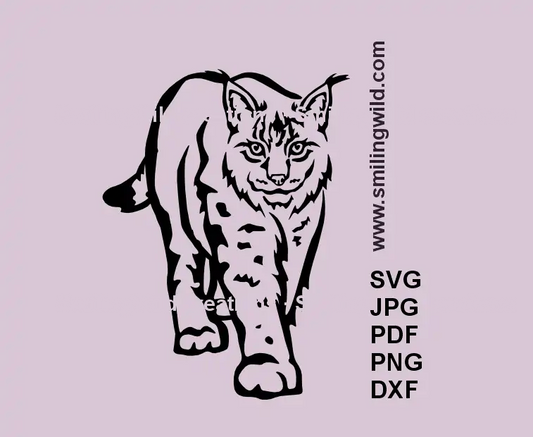 Eurasian lynx SVG for Cricut and laser cutting – wild cat vector clipart
