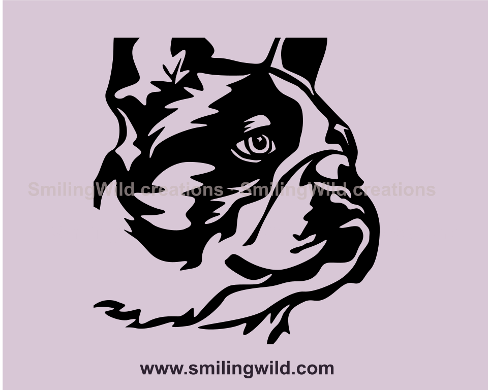 french bulldog face design in a close up fragment