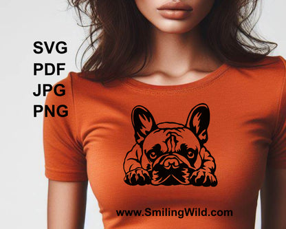 french bulldog vector art with transparent background printed on t shirt