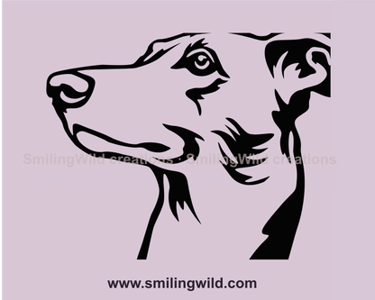 galgo graphic design image close up