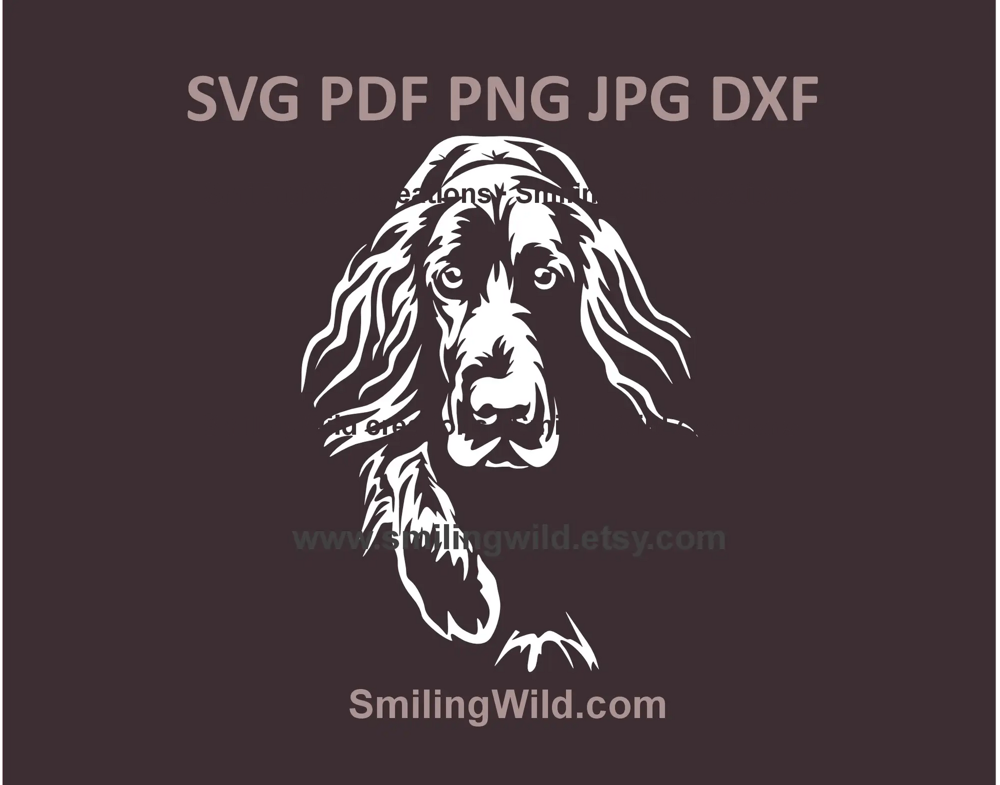 German Longhaired Pointer black and white SVG clipart for Cricut, Silhouette, and laser cutting projects