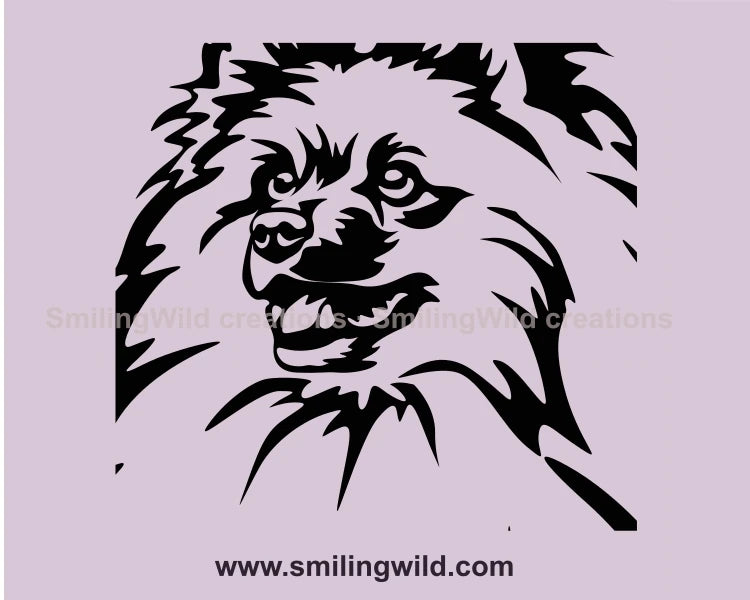 german spitz face svg close up