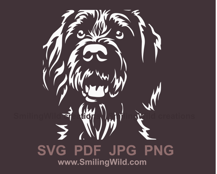 german wirehaired pointer clip art design for craftwork needs