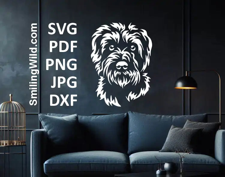 Realistic hunting dog Glen of Imaal Terrier digital design, perfect for engraving and crafts