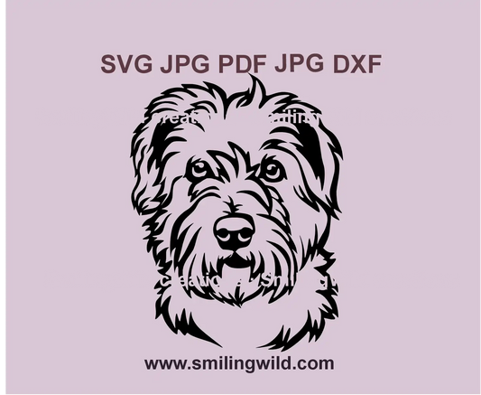 Glen of Imaal Terrier SVG & PNG – realistic hunting dog clipart for Cricut and laser cutting projects