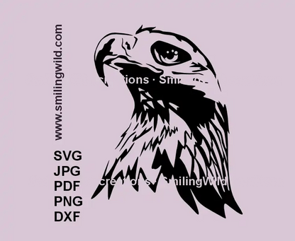 Golden Eagle SVG portrait – regal wild bird vector design for Cricut and laser nature crafts and laser cutting projects