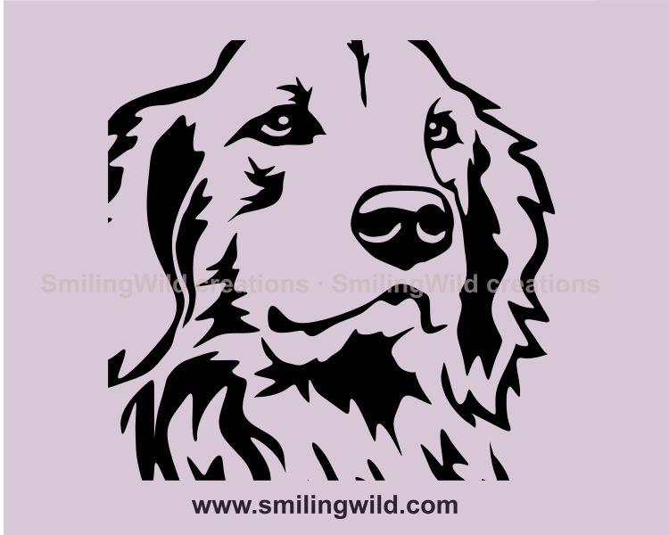 smiling golden retriever clip art drawing