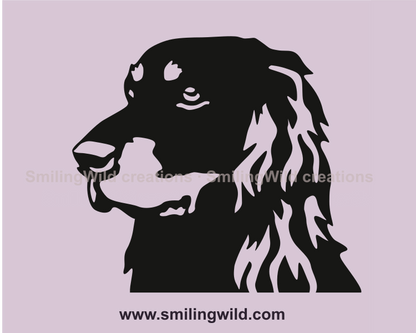 gordon setter svg design in a black color image