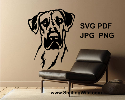 great dane svg dog diy idea sticker