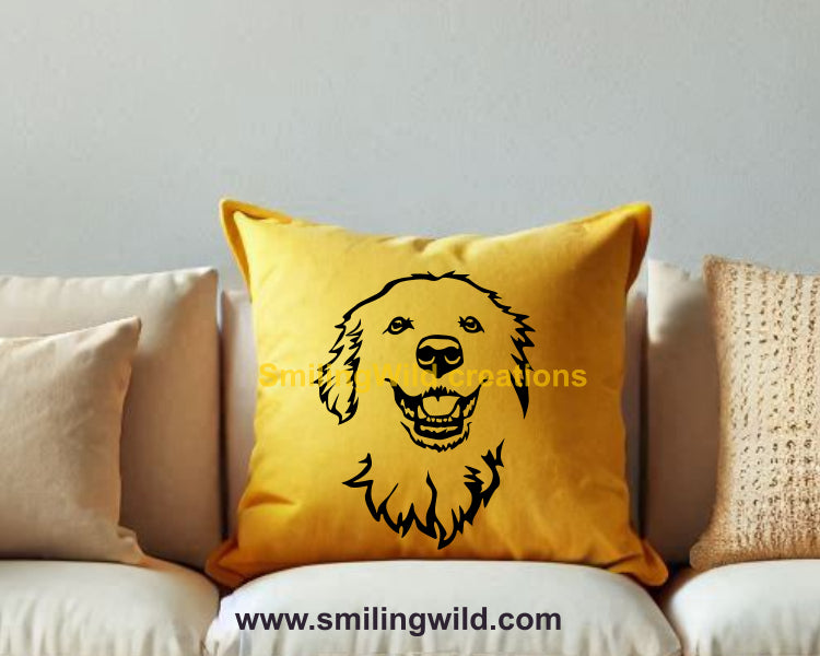 great pyrenees cuttable vector graphic pillow design