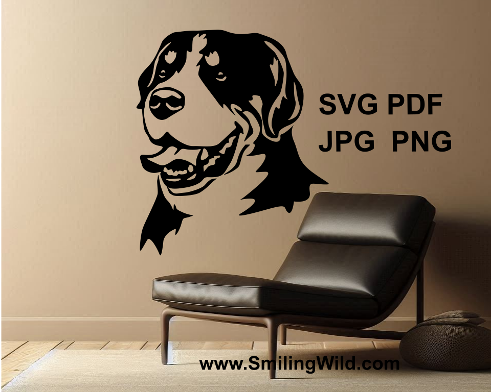 Greater Swiss Mountain Dog diy crafting vector wall design