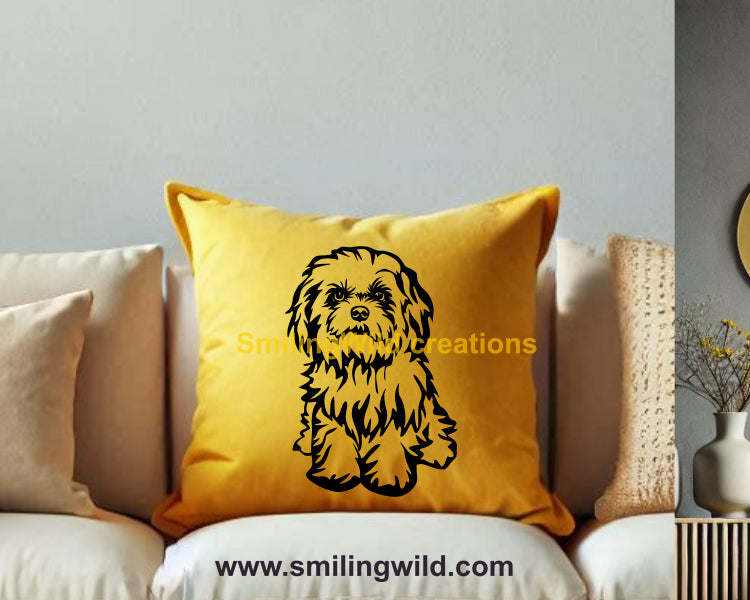 ute Havanese dog vector SVG for DIY projects, card making, unique pet portrait illustrations, decorative vinyl crafts