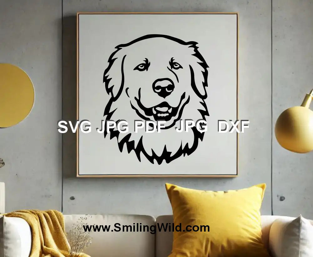 Hungarian Kuvasz dxf and svg clipart pet decal - Cricut file for custom decor and gifts