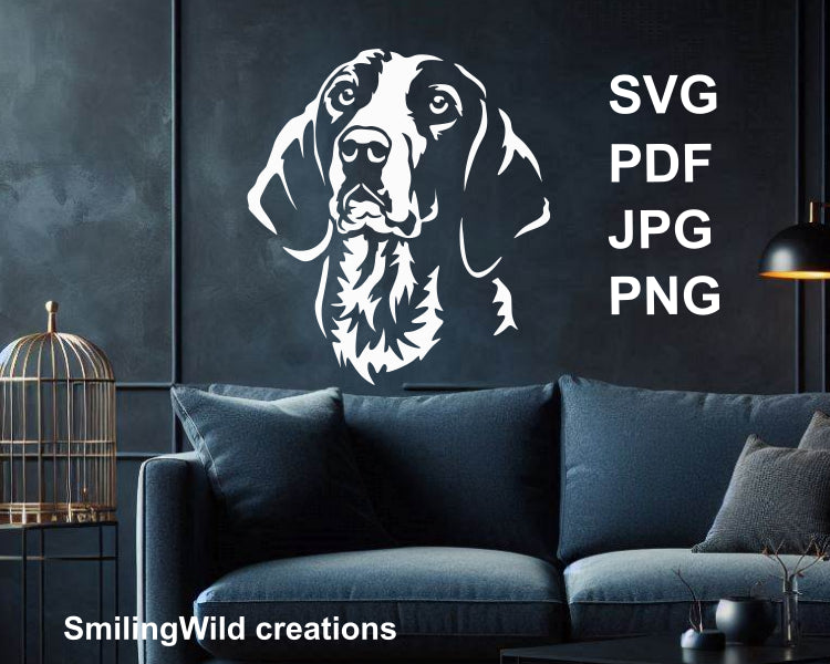 hunting dog vector file wall art design fro crafts and prints