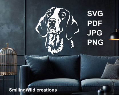 hunting dog vector file wall art design fro crafts and prints