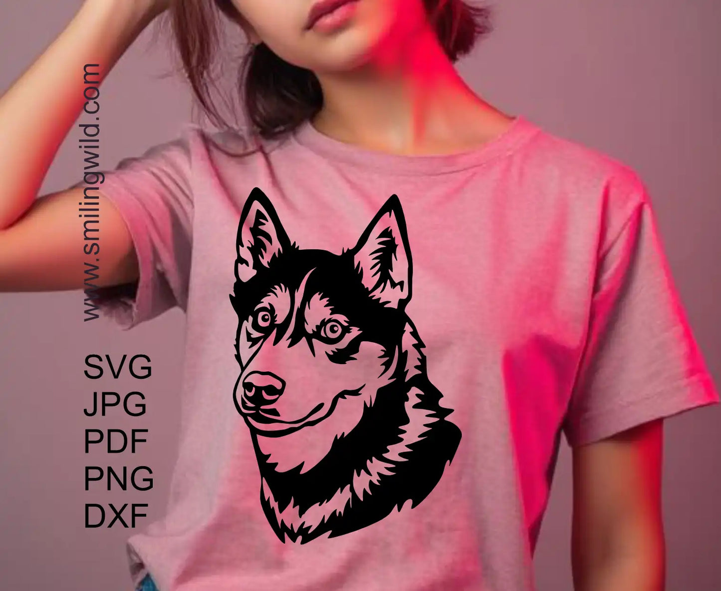 husky face vector illustration presenting this Nordic dog breeds cut files