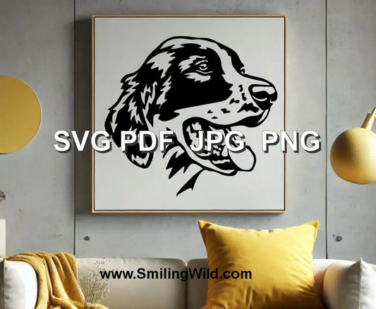 High-quality Irish Red and White Setter vector design for Cricut, laser cutting, and creative craft projects