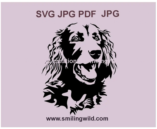 Elegant Irish Setter svg, png and dxf vector design for laser cutting, home decor, and creative projects, featuring a realistic black clipart.