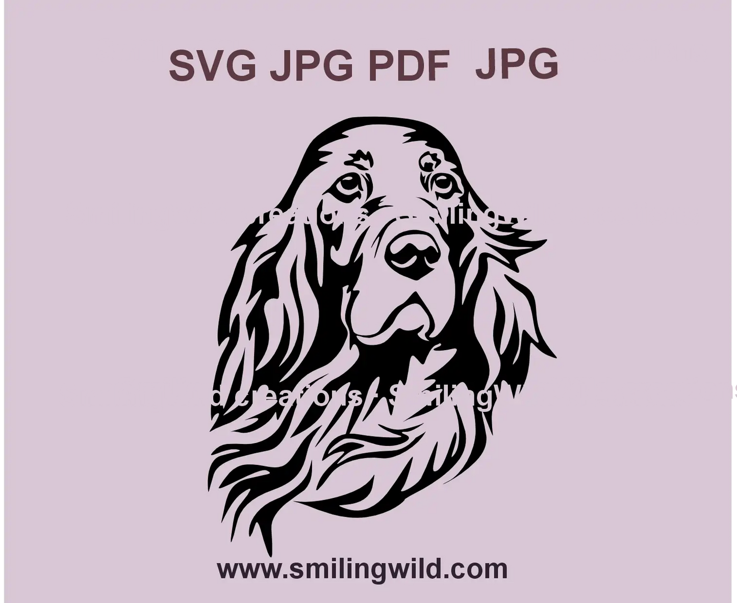 Realistic Irish Setter SVG portrait, a detailed hunting dog vector for Cricut, Silhouette, and laser cutting