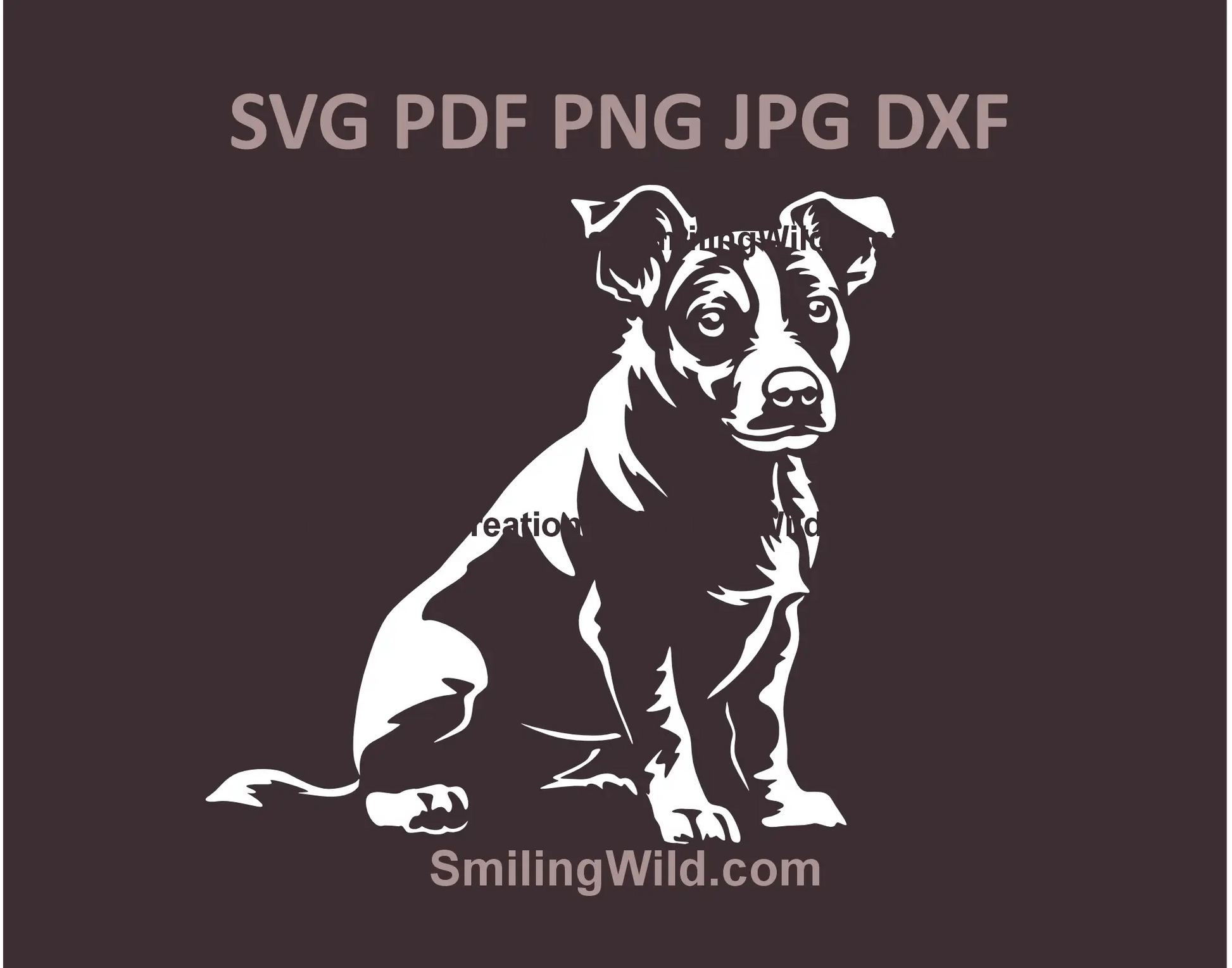 White & Black Jack Russell PNG for Engraving & Stickers – Dog Clipart for DIY Craft