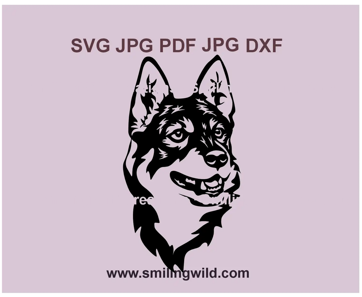 Jämthund SVG PNG DXF – Swedish Elkhound hunting dog vector clipart for Cricut, Silhouette, and engraving