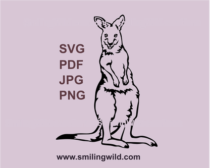 A kangaroo clip art design of australian animal collection