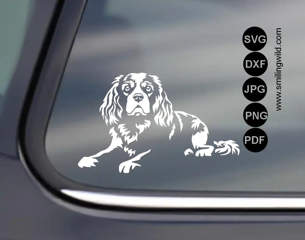 King Charles speniel svg and png clipart file for cutting on Cricut