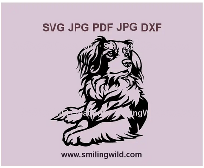 Cute Kooikerhondje digital download SVG clipart – detailed full-body vector image for Cricut, laser cutting, and engraving projects