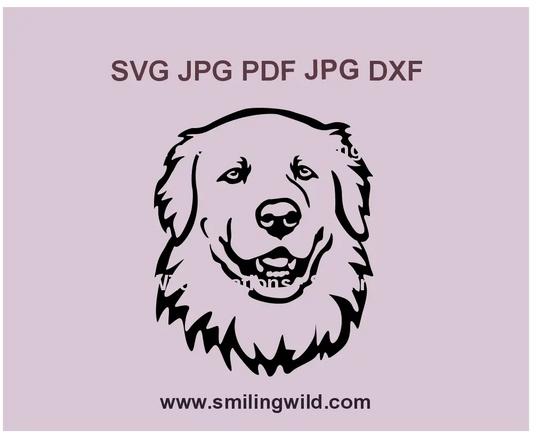 Kuvasz herding dog portrait SVG, png, dxf - laser cut file for crafting and engraving projects