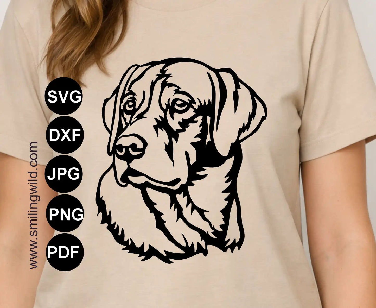 Labrador Retriever face svg and dxf cliaprt files digital design template optimized for plasma cutting and metal decor