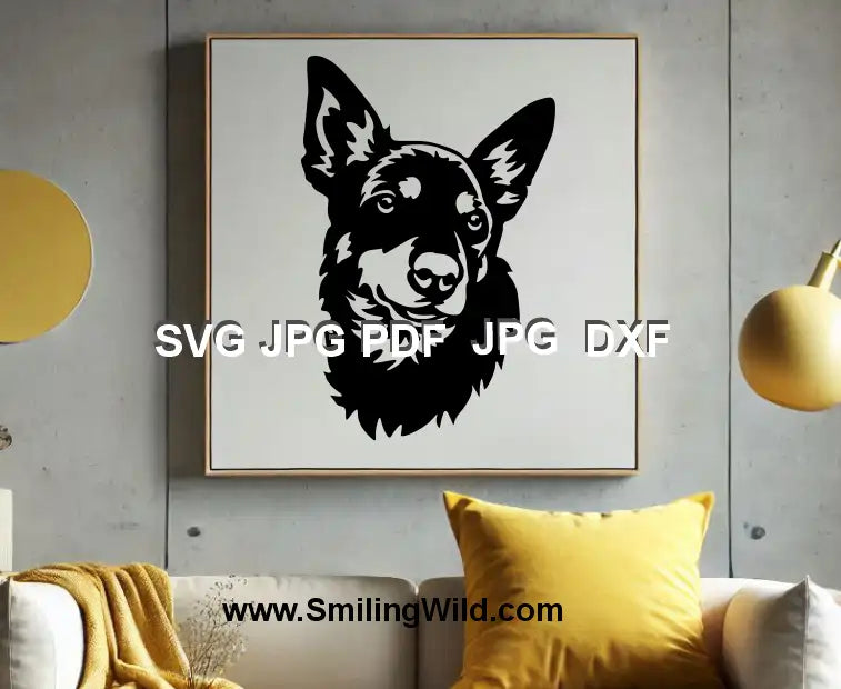 Lancashire Heeler dog breed svg and dxf vector graphic clipart for laser engraving and Cricut projects