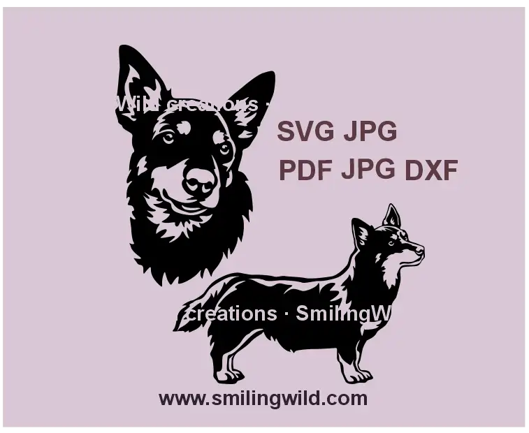 Lancashire Heeler dog vector graphic clipart for Cricut and laser cutting - SVG PNG DXF