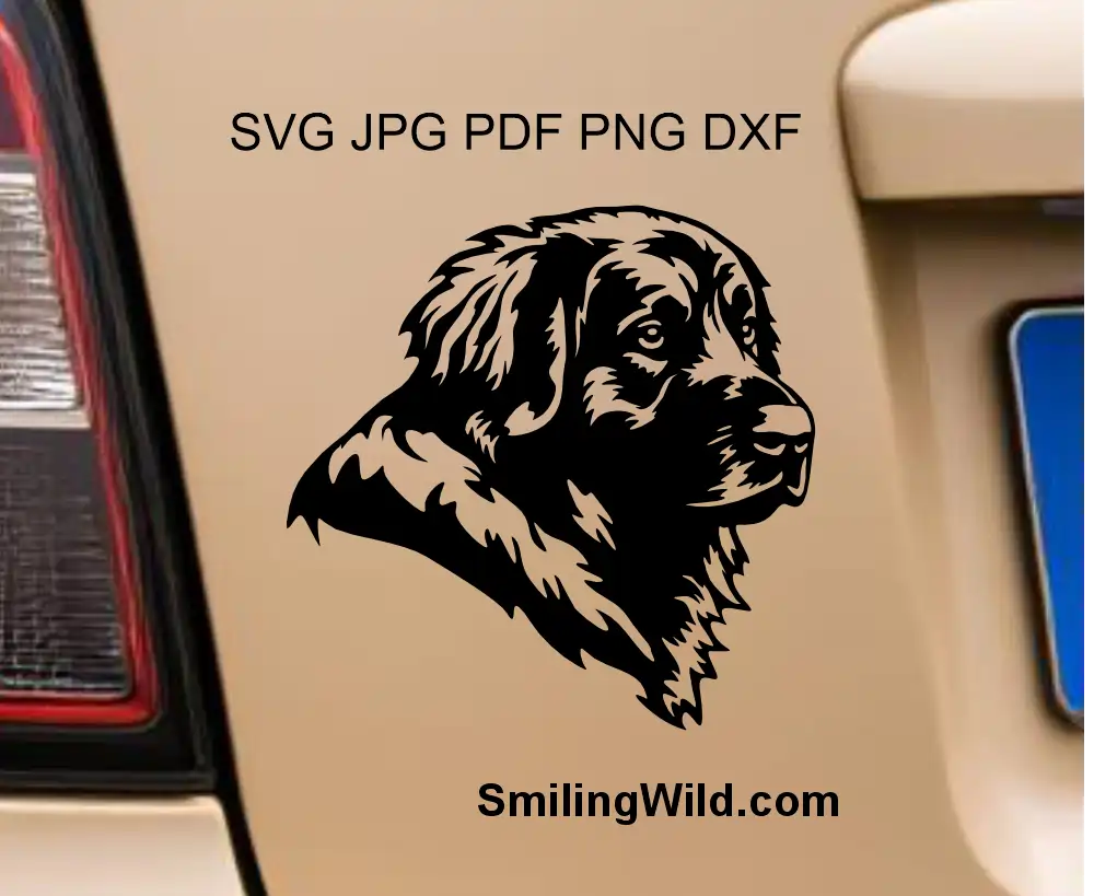 Leonberger Dog PNG and SVG cut file for Cricut, paper cut and vinyl.