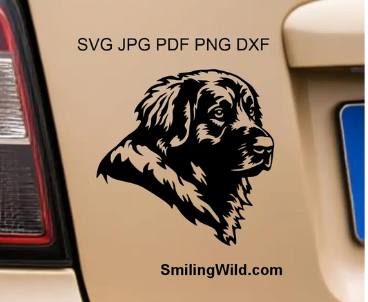 Leonberger Dog PNG and SVG cut file for Cricut, paper cut and vinyl.
