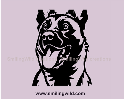 Malinois svg clip art vector design