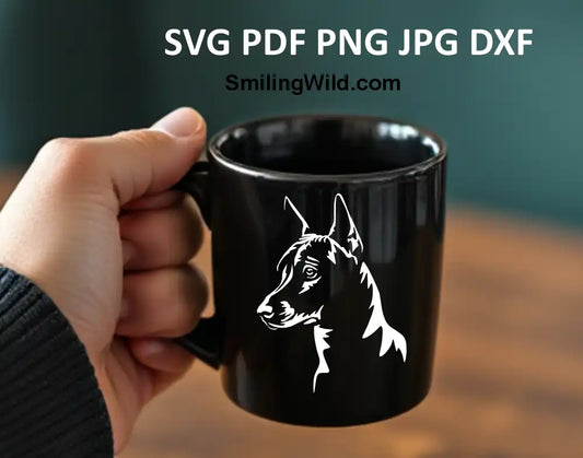 Mexican hairless dog or Xoloitzcuintle svg, png and dxf vector clipart for Cricut crafts