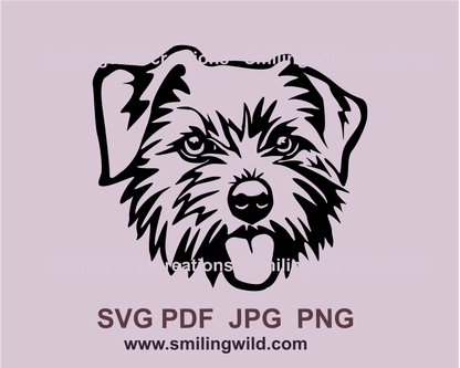 Norfolk terrier grapohic portrait for application needs