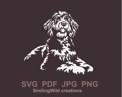 Bernedoodle svg WHITE vector file