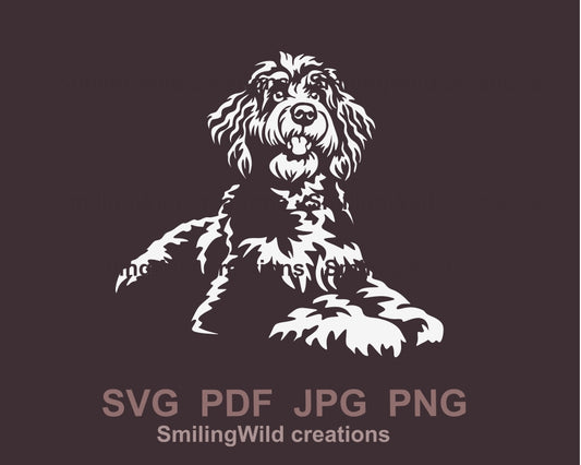 Bernedoodle SVG WEISSE Vektordatei